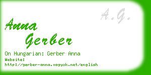 anna gerber business card